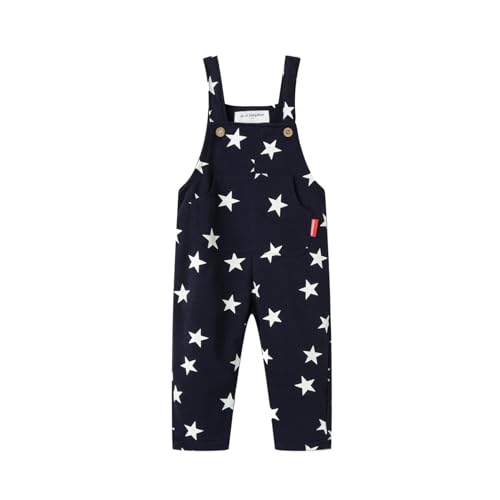 Mud Kingdom Cotton Overalls for Baby Boys Cute Star 6-12 Months Navy Blue - Image 1