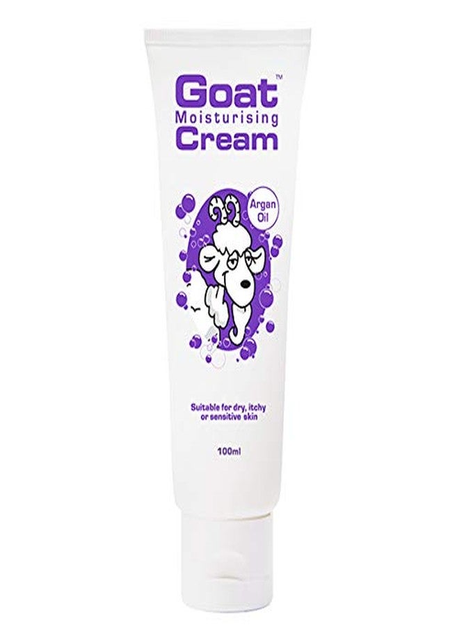 Goat Moisturizing Body Cream Enrich Argan Oil, Goat Milk, Sweet Almond Oil, Shea Butter and Chamomile Helps To Repairs Damaged Skin, Moisturizes Skin, Relieves Irritation & Inflammation 100ml Suitable For Dry & Sensitive Skin ( Argan Oil) - Image 1