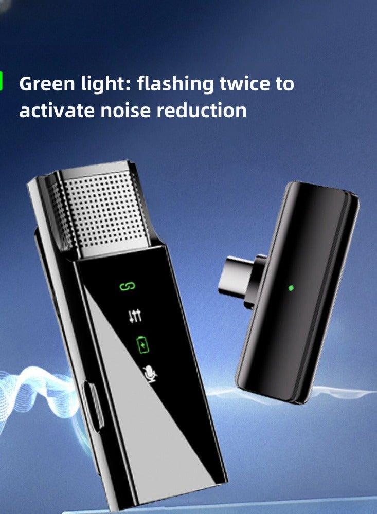 Wireless collar clip microphone dedicated noise reduction live streaming device with 8 hours of long battery life  Apple interface - Image 3