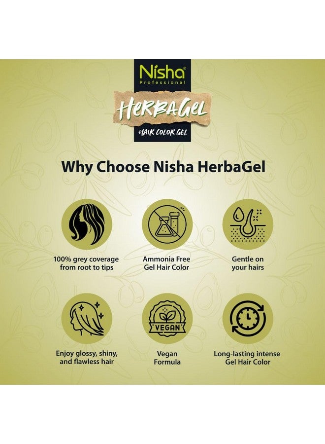 نيشا جل صبغة الشعر هيربا جل، أسود أصلي، 1 لتر | بدون أمونيا، بدون بقع، تركيبة نباتية لا تتساقط | لون شعر دائم وصبغة شعر | تغطية 100% للشعر الرمادي ولمعان يدوم طويلاً - Image 5
