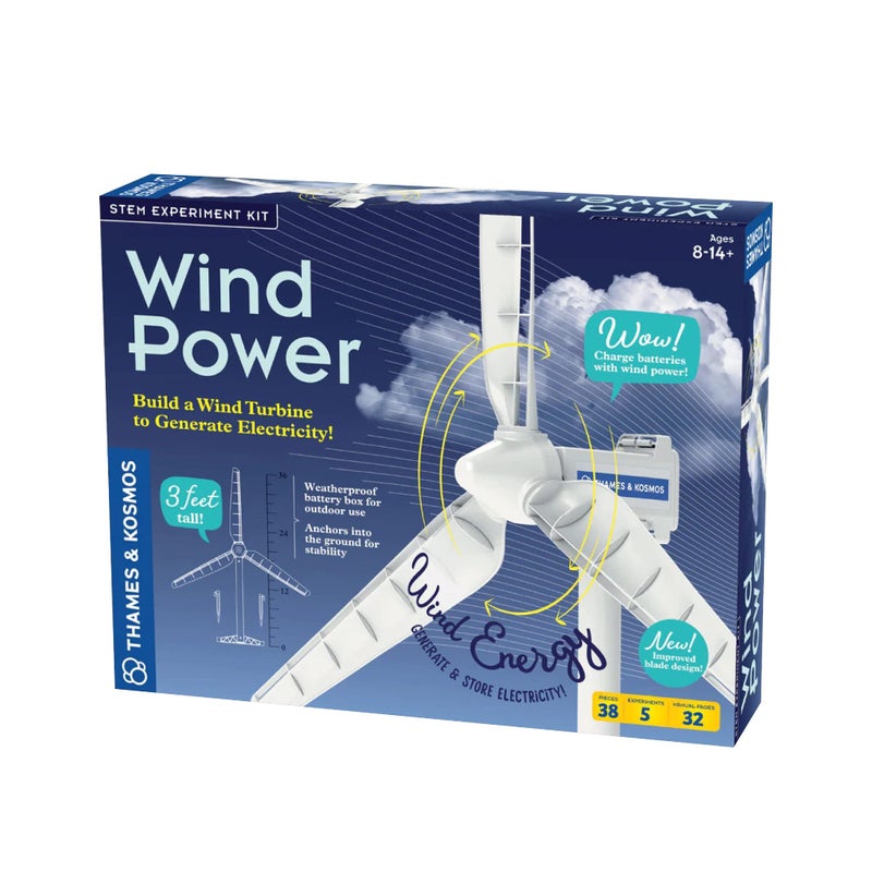 Thames & Kosmos Wind Power V4.0 STEM Experiment Kit | Build a 3ft Wind Turbine to Generate Electricity | Learn About Renewable Energy & Power a Small Model Car | Weatherproof for Outdoor Use - Image 1