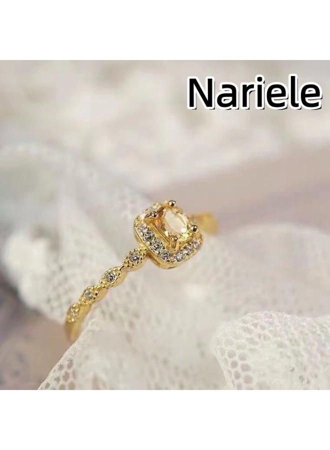 Nariele New Crystal Fine Circle Super Flash Open Ring - Image 2