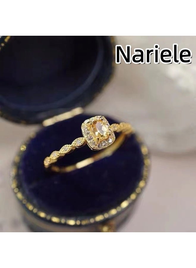 Nariele New Crystal Fine Circle Super Flash Open Ring - Image 1