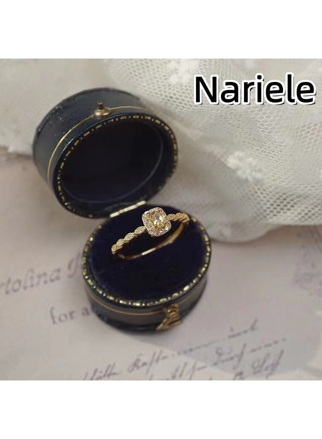 Nariele New Crystal Fine Circle Super Flash Open Ring - Image 3