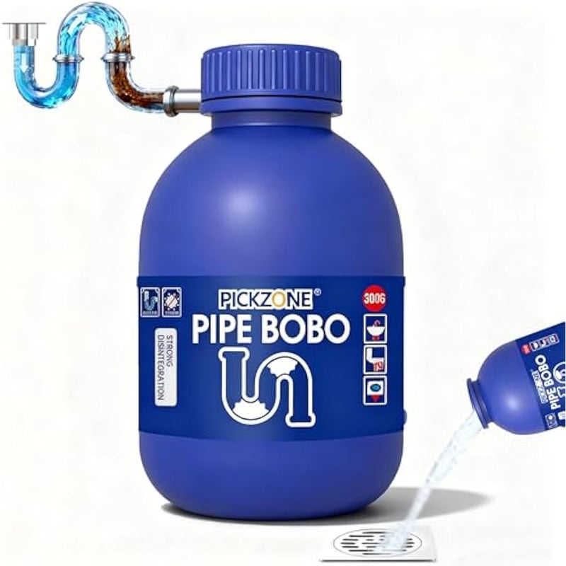 عربست منظف تصريف انابيب بوبو من بيكزون، فتاحة تصريف احترافية لحوض المطبخ سعة 10.8 اونصة، فك انسداد قوي، فك انسداد، مزيل انسداد، دش، حوض الاستحمام، متوافق مع جميع مواد الانابيب - Image 1