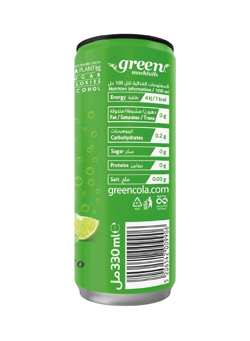 Green Cola Mojito Soft Drink Can 330ml - Image 3