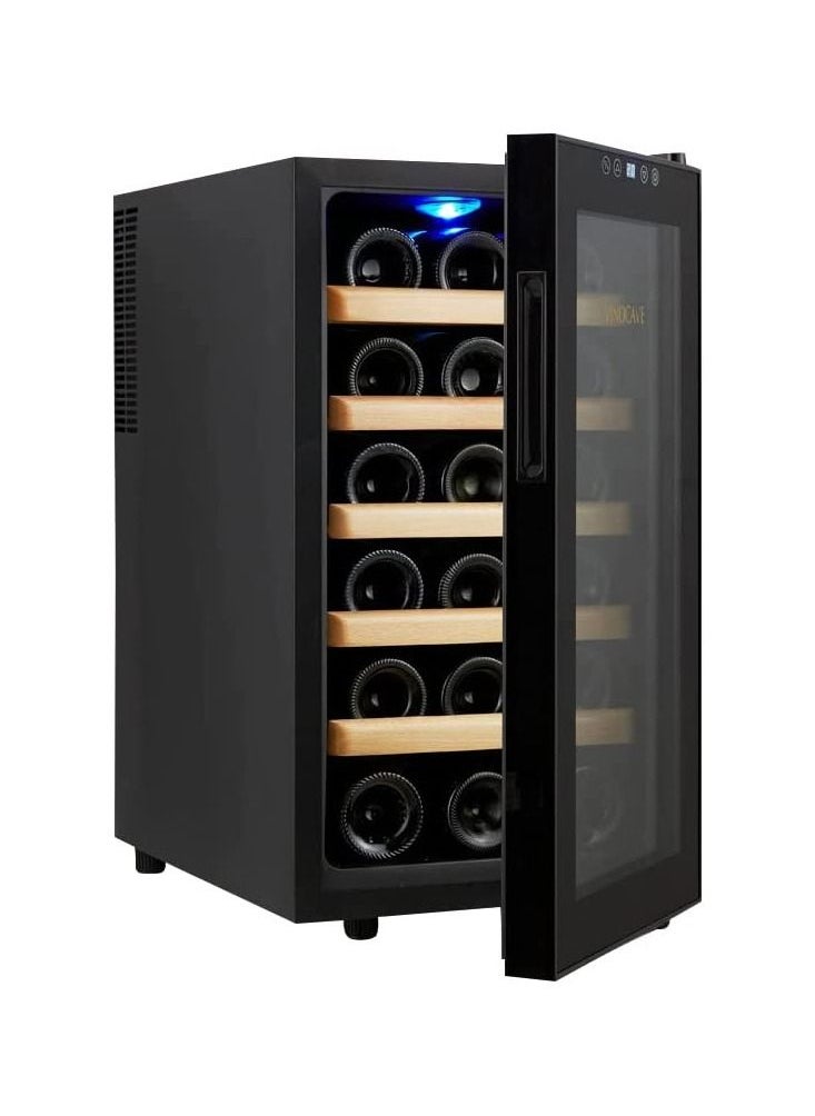 Cool Baby - 18 Bottles Red Wine Cabinet Constant Temperature Wine Cabinet Home Refrigerator Built in LED Lights Temperature Control Silent - Image 1