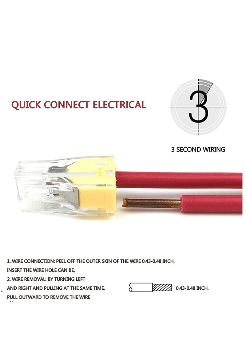 Generic - Push in Wire Connectors Quick Connect Electrical 2-Port 50 Pcs + 4-Port 50 Pcs Pushin Small Wire Nuts Assortment Wiring Connecters - Image 1