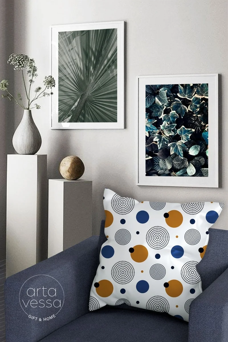 ارتافيسا Double Sided Digital Printed Decorative Faux Leather Throw Pillow Cover