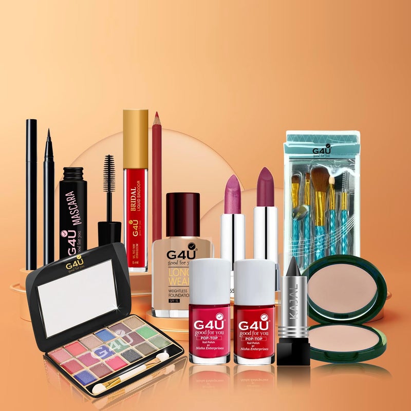 G4U G4U Complete Makeup Set For Women Pro Beauty Elegance Kit Pack of 17 Pcs Gift Set For girls A10 - Image 1