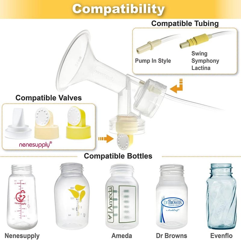 Nenesupply Compatible Pump Parts for Medela Breastpumps XX Small 19mm Breastshield Valve Membrane - Image 5