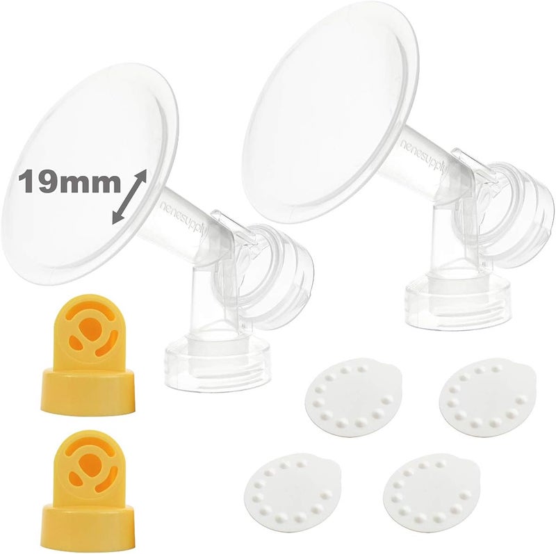 Nenesupply Compatible Pump Parts for Medela Breastpumps XX Small 19mm Breastshield Valve Membrane - Image 1