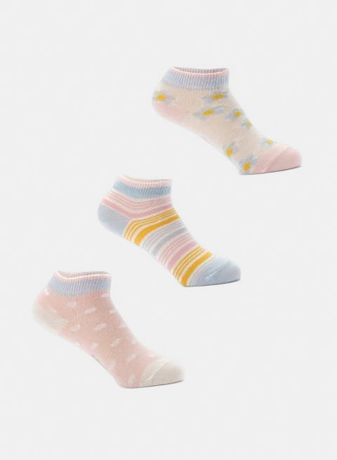 Socks - Set Of (3) - Ankle Socks - For Kids