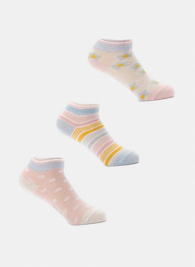 Socks - Set Of (3) - Ankle Socks - For Kids
