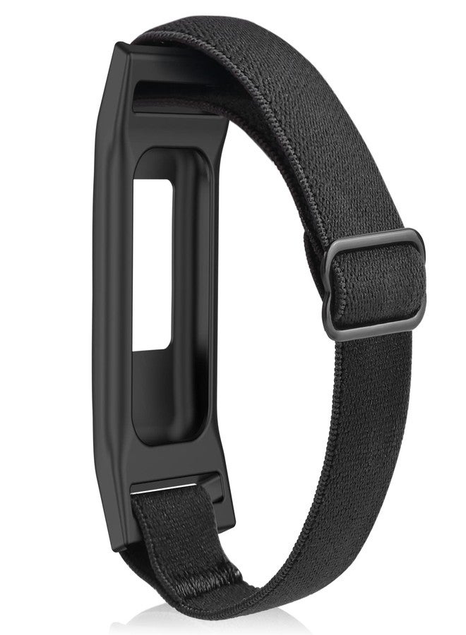 C2D JOY Elastic Nylon Strap compatible with Garmin vivofit Jr 1/2 Bands Replacement with Case for Kids-Black - Image 1