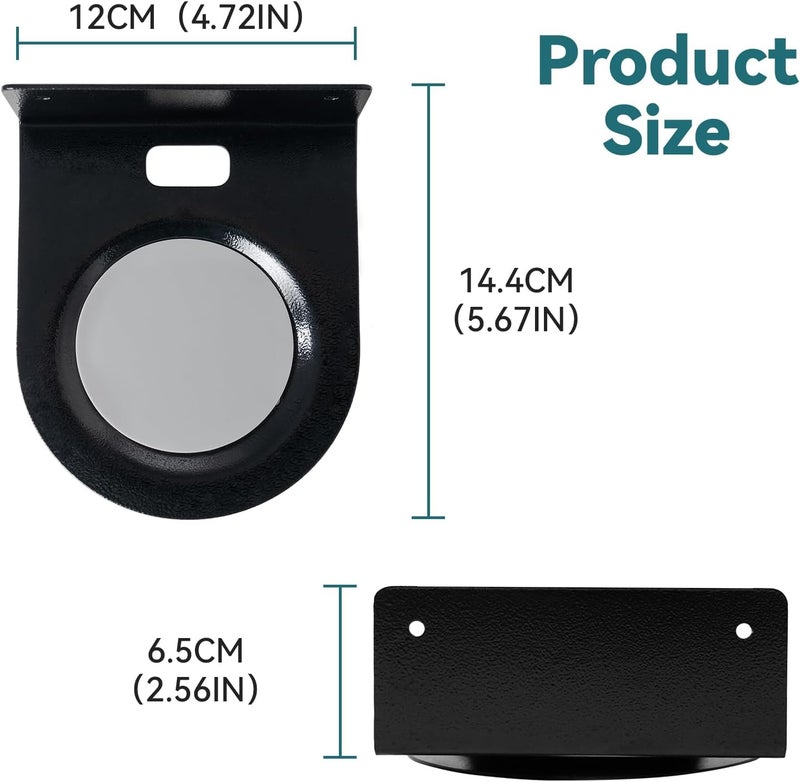 shinar Metal Universal Wall Mount for Spot/Homepod Mini, Space-saving, Mount Accessory for Spot and Homepod Mini Stand with Integrated Cable Management (Black) - Image 2