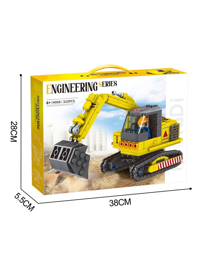 Excavator 323pcs City Building Series, Building Block Assembly Kits And Engineering Toys For Boys And Teenagers, Suitable For Gifts  - Image 2