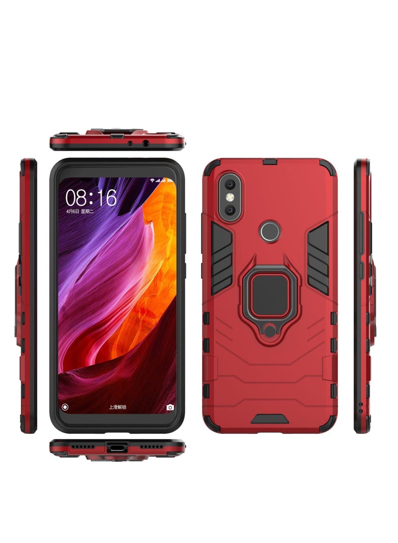 Red Protective Cover With Ring Bracket For Xiaomi - Image 2