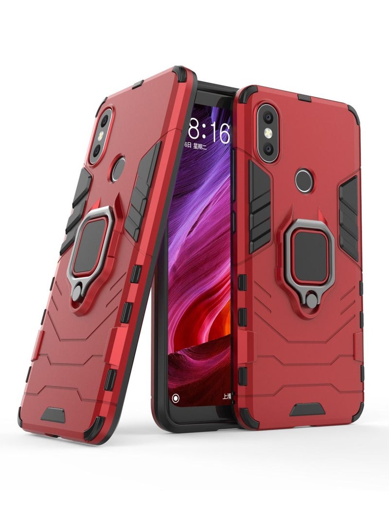 Red Protective Cover With Ring Bracket For Xiaomi - Image 1