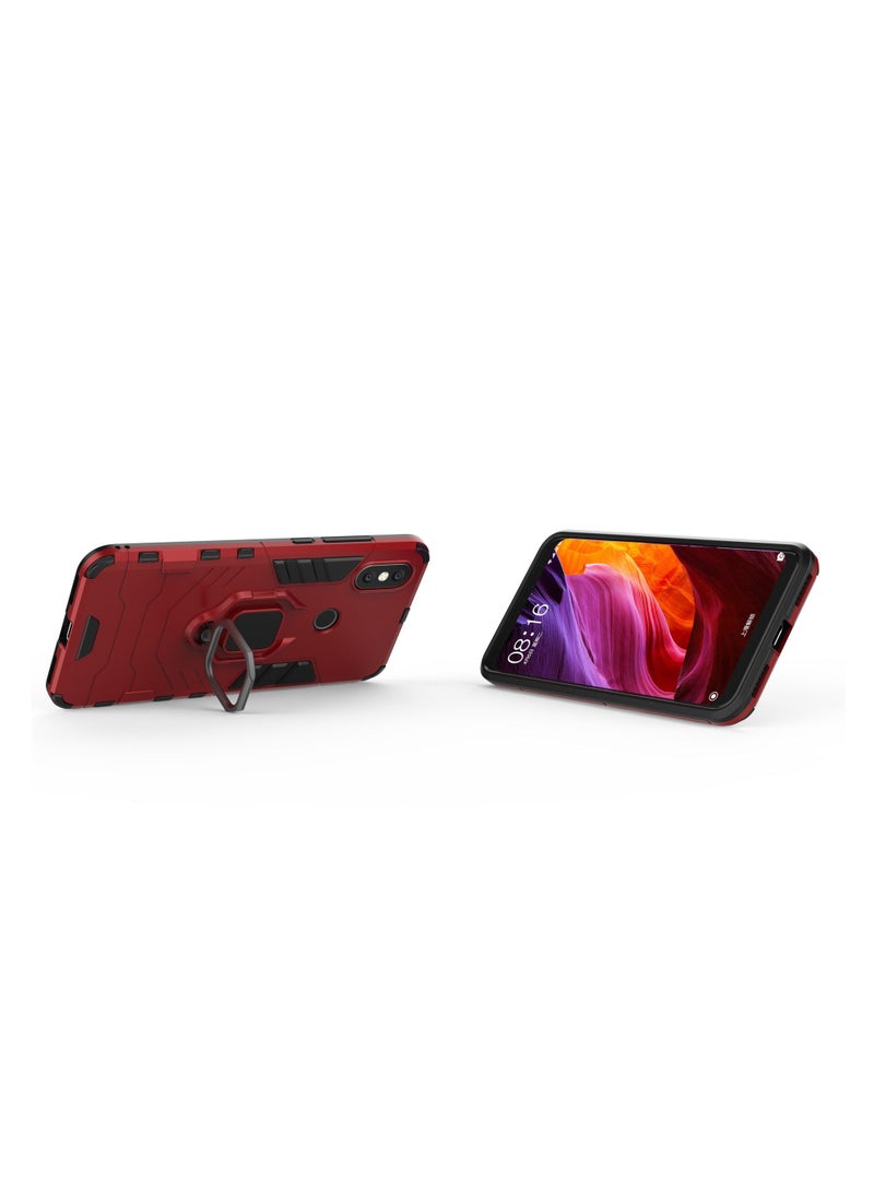 Red Protective Cover With Ring Bracket For Xiaomi - Image 3