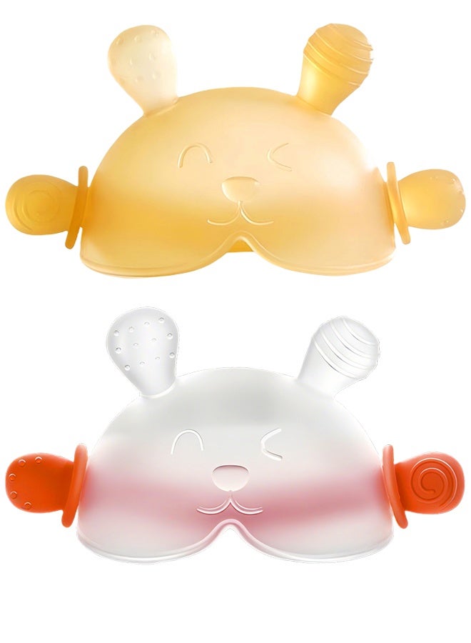 2 pcs Baby Teething Toys for Babies 3-12 Months Food Grade Silicone Baby Teething Toys, Organic Teether, Soft and Safe to Chew, Pain Relief for Babies, Soothing Chew Toys, Boilable Liquid Silicone Toys, Suitable for Little Boys and Little Girls  - Image 1
