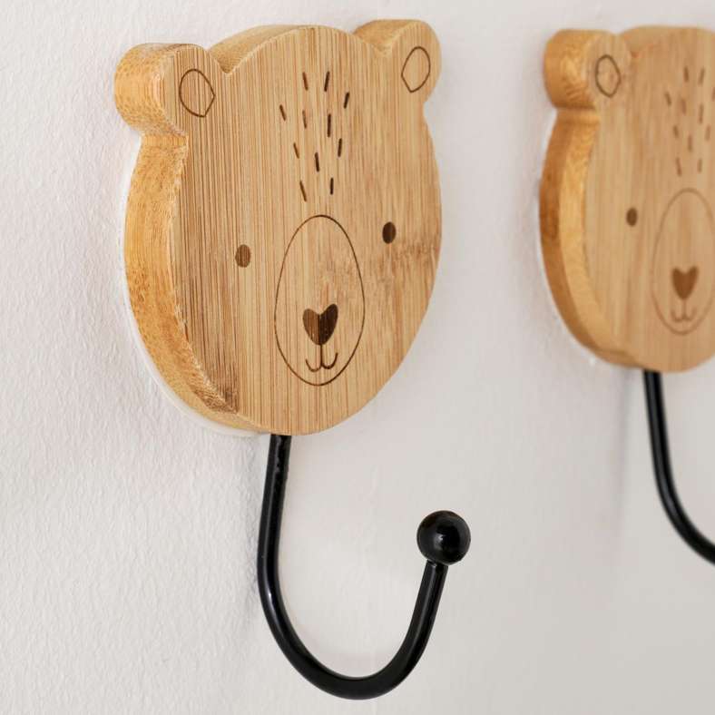 Pan Home Bear Wall Hooks for Kids