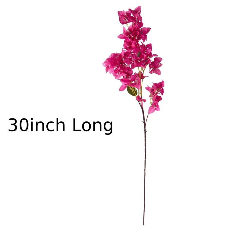 CURATED CART Bougainvillea Artificial Flowers 30 Inch Pink - 1PCS Realistic Silk Faux Flower, UV Resistant Long Stem, Fake Hanging Vines for Outdoor Wedding Arch, Garden, Porch, Patio & Home Decor - Image 2