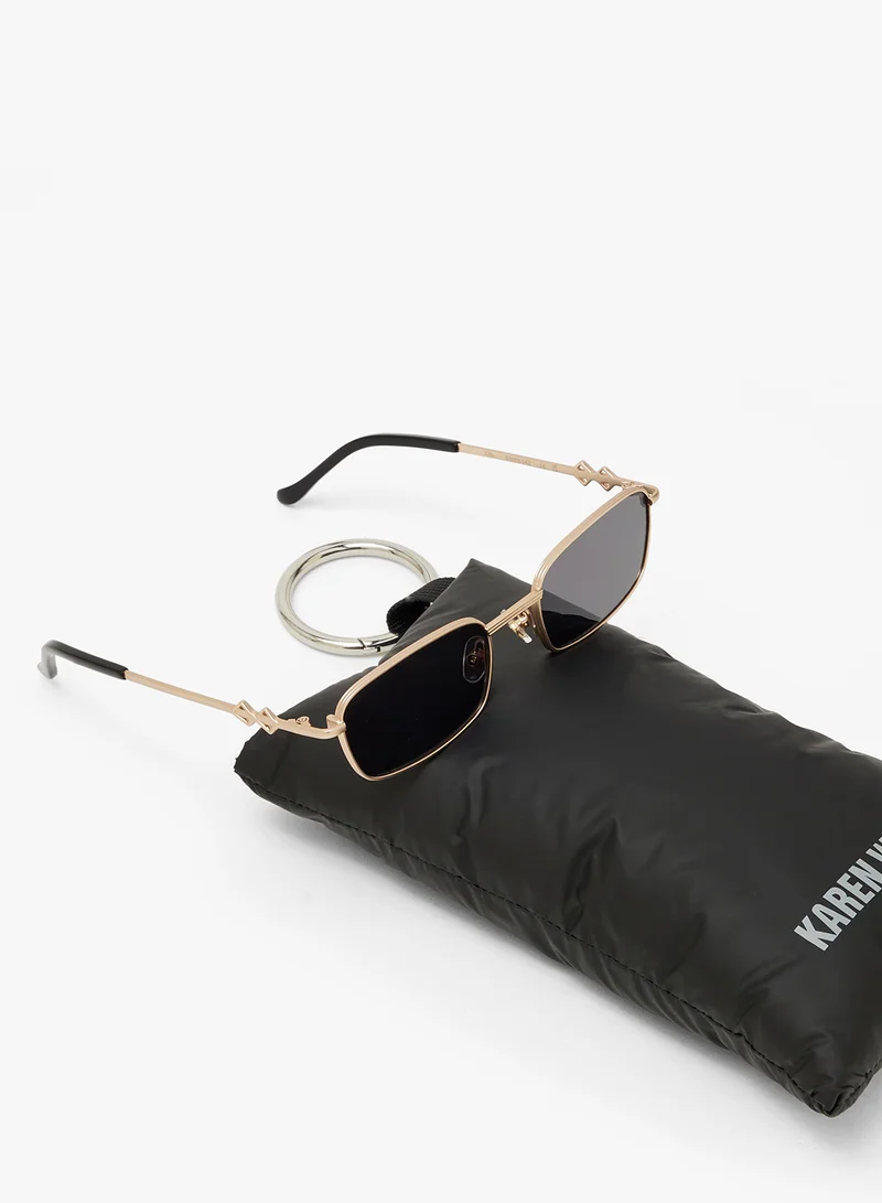 KAREN WAZEN Ellis Rectangle Sunglasses