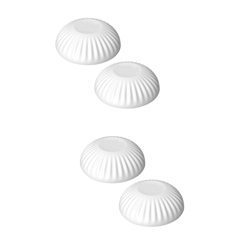 4 pcs New Silicone Punching Free Door Handle Bumper Wall Protector Door Guard (White) - Image 1