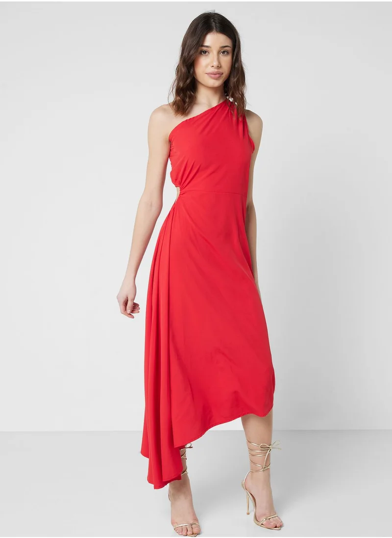 ELLA One Shoulder Asymmetric Cut Dress