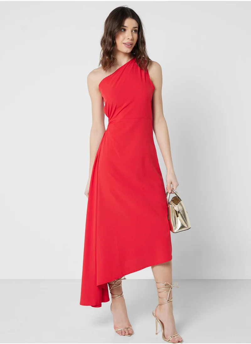 ELLA One Shoulder Asymmetric Cut Dress