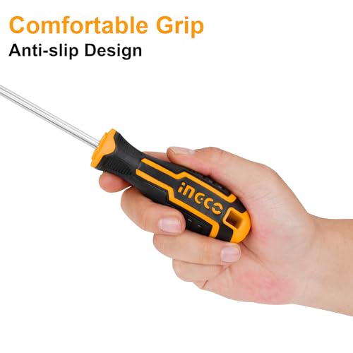 Ingco 14 Pcs Screw Driver Tool Set And Precision Screwdriver Set, Cr-V Screwdriver Set For Diy Household Repair, Cr-V Round Blade Material, Multicolor - Image 4