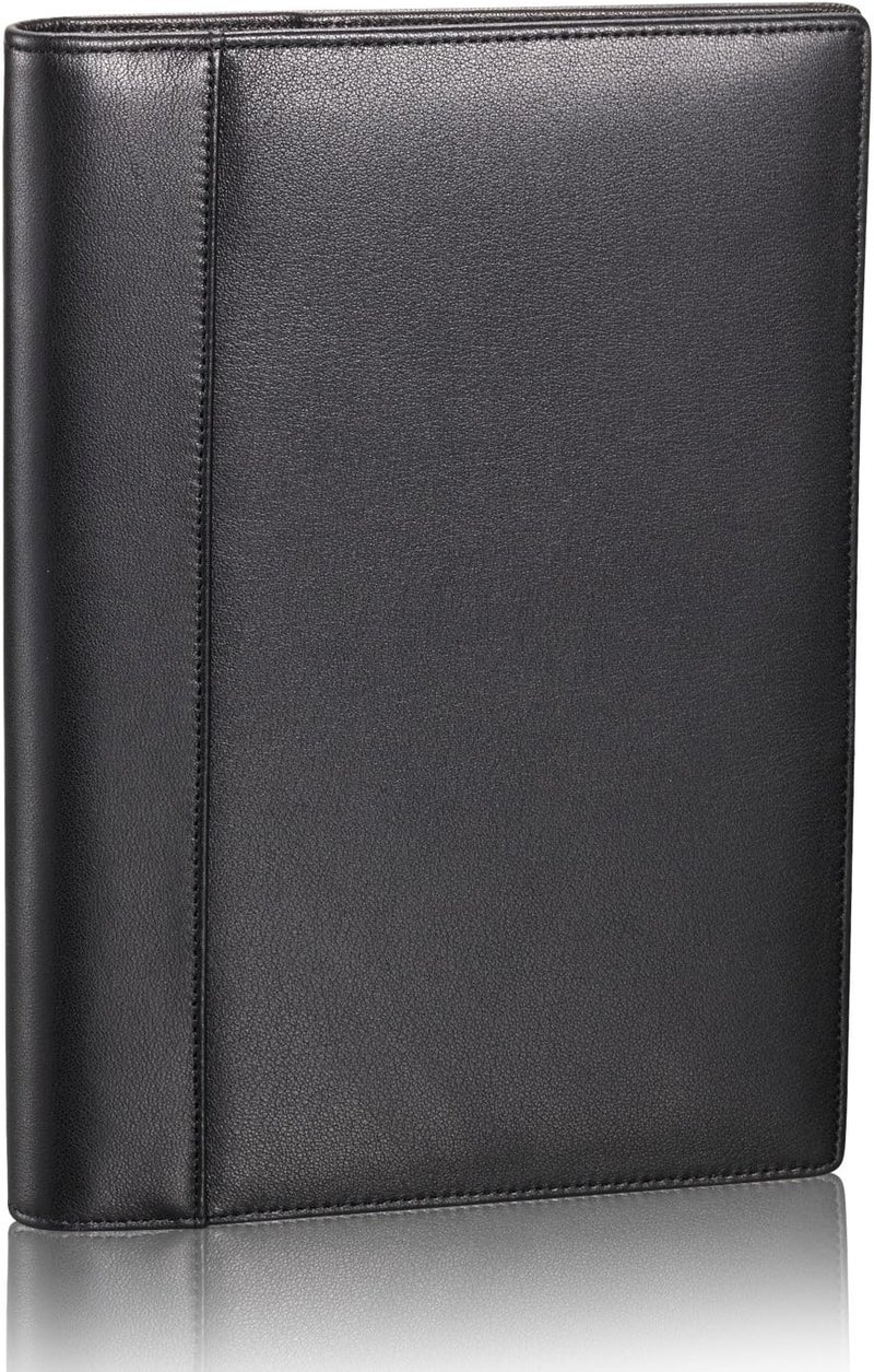 HISCOW Leather Junior Padfolio for Men & Women with Pen Loop, Italian Calfskin, Business Portfolio Notebook Folder (Classic Black) - Image 3