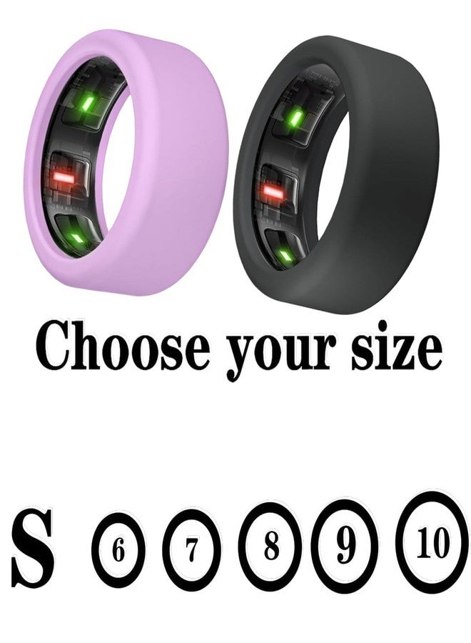 INOCEAN 2 Pcs Ring, Ring Cover, Ring Protector, Smart Ring Protector Sleeve Accessories Silicone Ring Cover Working Out Accessories Men Women (S 6,7,8,9,10) - Image 2