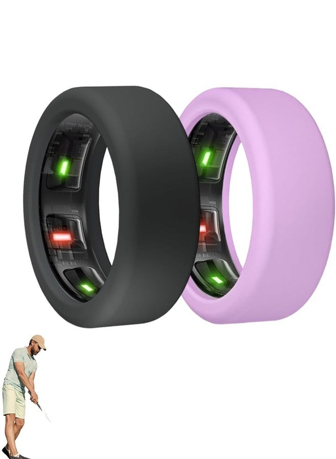 INOCEAN 2 Pcs Ring, Ring Cover, Ring Protector, Smart Ring Protector Sleeve Accessories Silicone Ring Cover Working Out Accessories Men Women (S 6,7,8,9,10) - Image 1