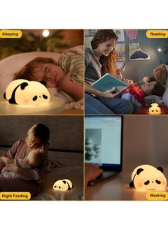 ARNOTEC Panda Night Light for Kids, Cute Panda Lamp Silicone Nursery Night Light Bedroom Nightlights USB Rechargeable Bedside Lamp for Baby Children Toddlers Women Teen Girls Breastfeeding Gift  - Image 2