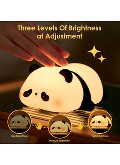 ARNOTEC Panda Night Light for Kids, Cute Panda Lamp Silicone Nursery Night Light Bedroom Nightlights USB Rechargeable Bedside Lamp for Baby Children Toddlers Women Teen Girls Breastfeeding Gift  - Image 5