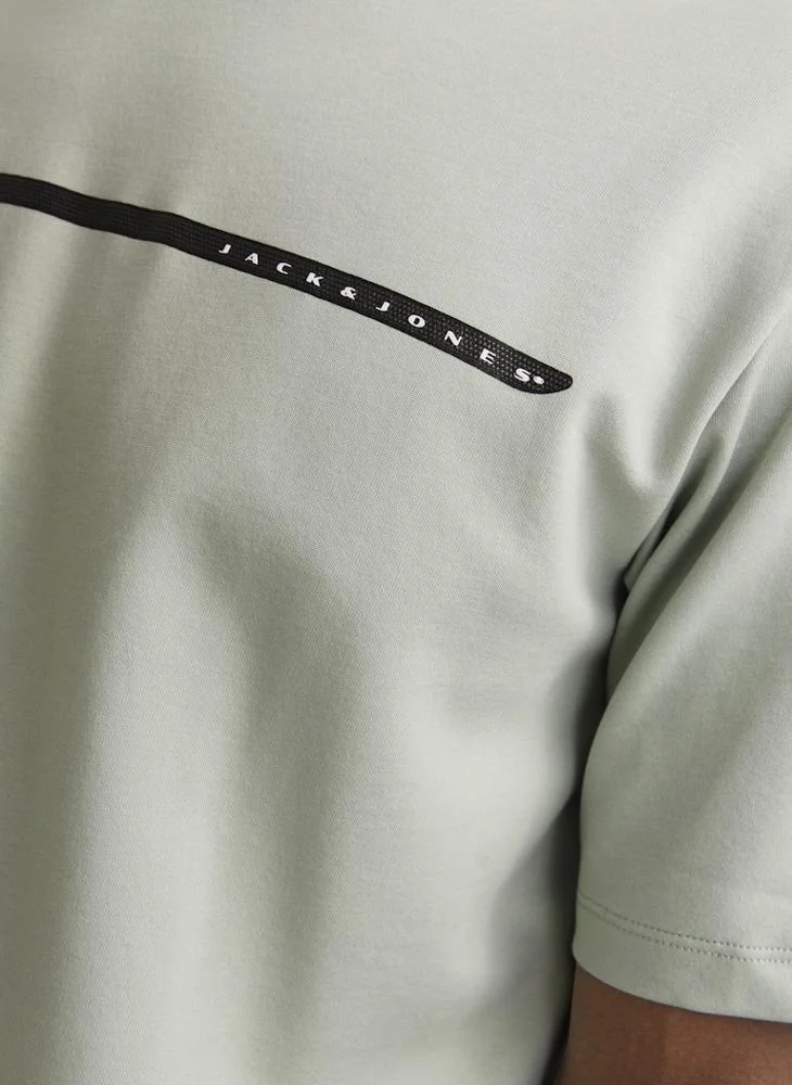 جاك اند جونز Jcofusion Full Branding Crew Neck T-Shirt