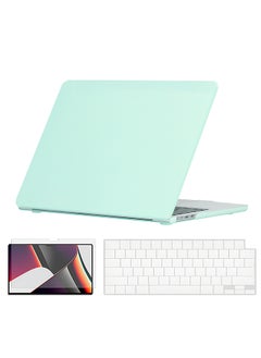 O Ozone Candy Case Compatible with MacBook Pro 16 (A2485)M1 (A2780)M2 (A2991)M3 (A3403,A3186)M4 2021-2024 Case+Keyboard Cover+Protector,Cream Green  - Image 1