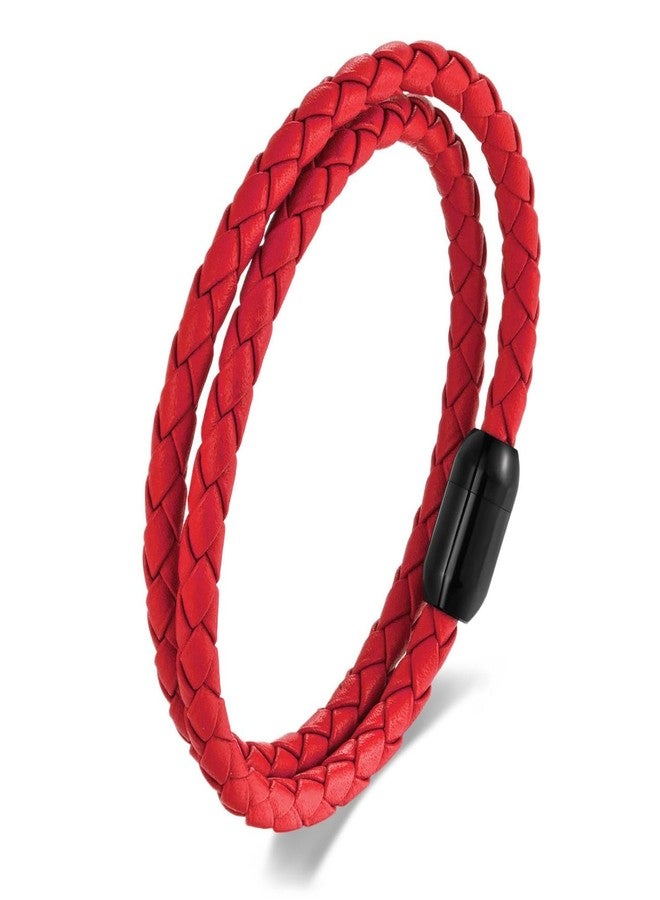 Buildcon Mens Bracelet, Wrist Band for Man with Leather Design, Fashion Hand Bands for Mens, Adjustable Leather Bracelet for Men, Durable Threaded Bracelets for Men - Image 1