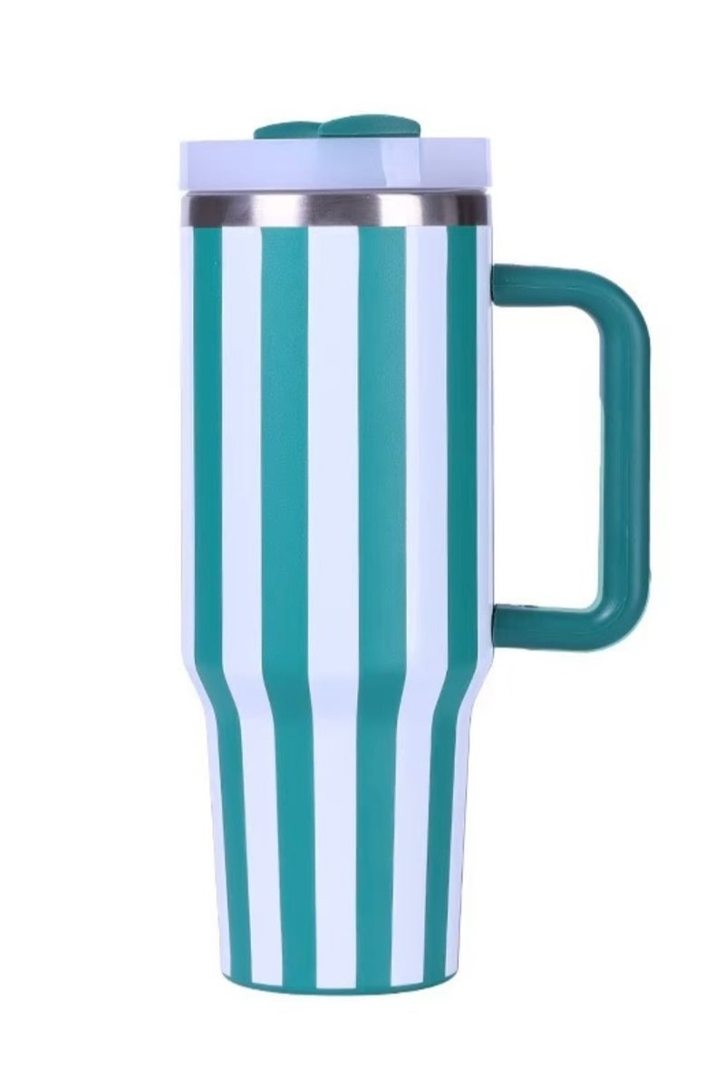 ستانلي STANLEY Quencher H2.0 Tumbler with Handle and Straw 40 oz Flowstate 3 Position Lid Cup Holder Compatible for Travel Insulated Stainless Steel Cup - Image 2