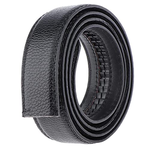 CALANDIS Men's Faux Leather Casual Formal Automatic Waist Strap Belts Slide Waistband Without Buckle, Multicolour - Image 1