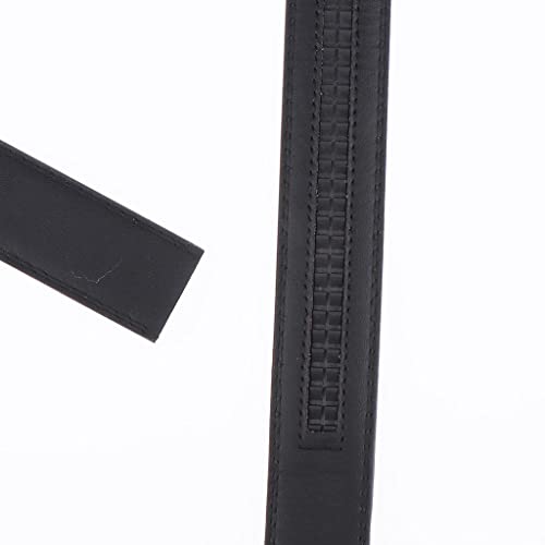 CALANDIS Men's Faux Leather Casual Formal Automatic Waist Strap Belts Slide Waistband Without Buckle, Multicolour - Image 2