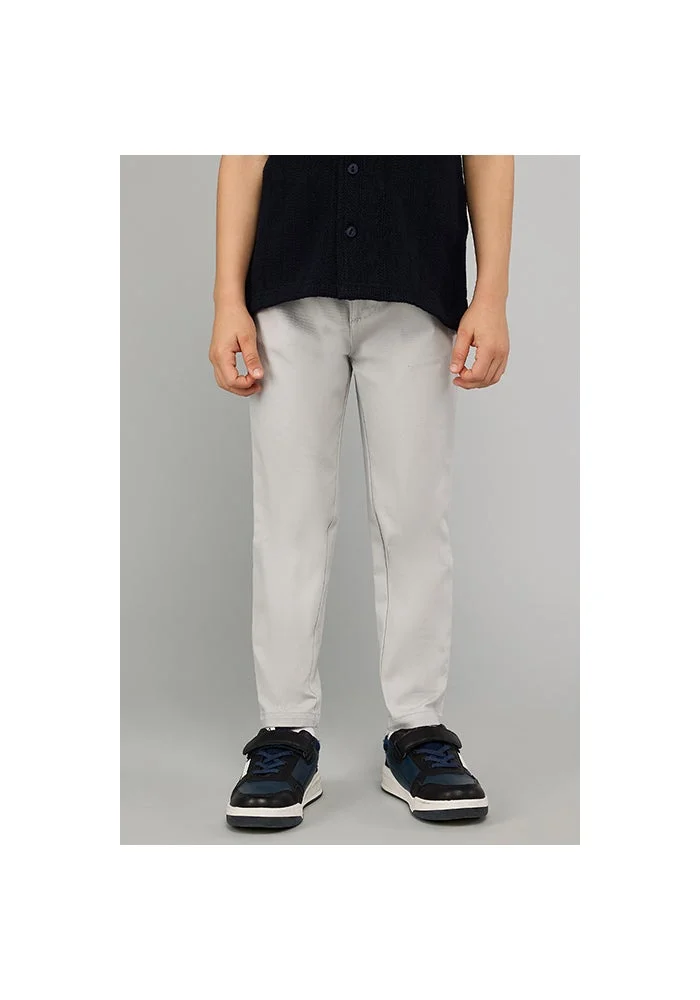أر أند بي Solid Slim Fit Pants with Button Closure