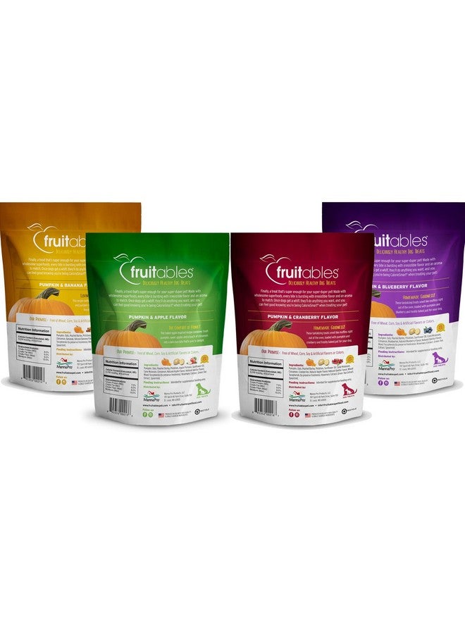 Fruitables Baked Dog Treats  Pumpkin Treats For Dogs  Healthy Low Calorie Treats  Free Of Wheat, Corn And Soy  7 Ounces (Variety Pack Of 4) - Image 2