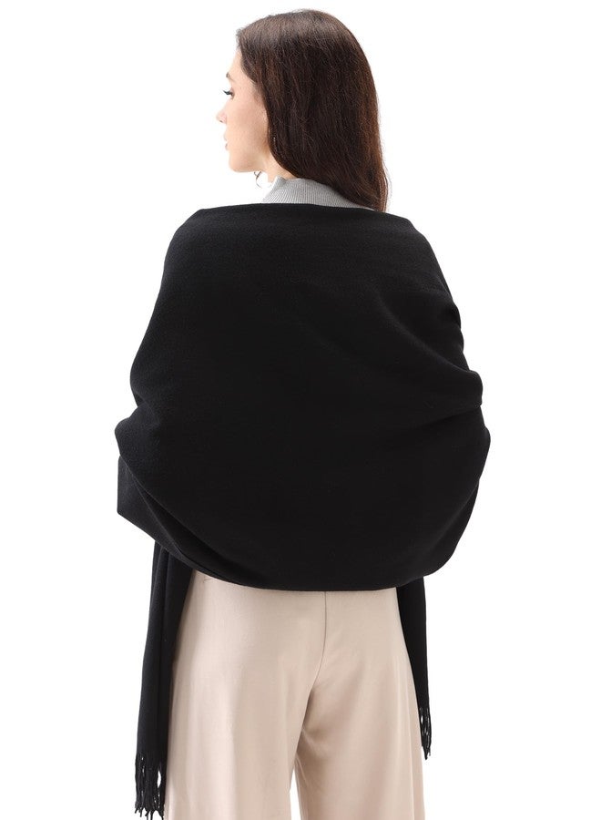 EPEIUS Scarfs for Women Pashmina Shawl Soft Wraps for Evening Dress Women Scarf for Wedding Large Winter Scarves Ladies Gifts,Black - Image 1