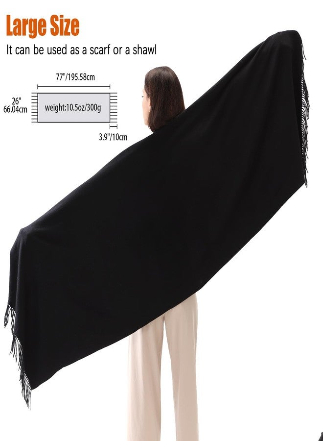 EPEIUS Scarfs for Women Pashmina Shawl Soft Wraps for Evening Dress Women Scarf for Wedding Large Winter Scarves Ladies Gifts,Black - Image 5