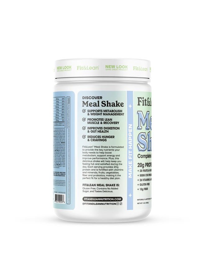 Fit & Lean Meal Shake, Fat Burning Meal Replacement, Meal Replacement with Protein, Fiber, Probiotics and Organic Fruits & Vegetables, Cookies and Cream, 1lb, 10 Servings Per Container - Image 3