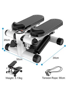 XiuWoo Mini Stepper Trainer with Resistance Band Portable Stair Stepper Exercise Machine Adjustable Fitness Bike Pedal Stepper Air Climber Pedal Exerciser 120KG Loaded LCD Monitor for Home Office Workout  - Image 2