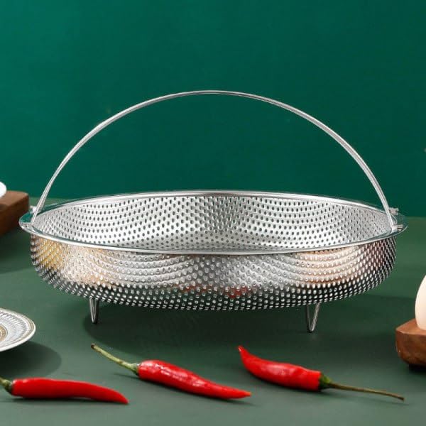 DEVANI IMPEX Folding Telescopic Cooking Veggie Vegetable Steamer Basket Metal Stainless Steel Steamer Basket Insert For Instant Pot Crock and Pot Fish Veggie Seafood 12 inches - Image 5
